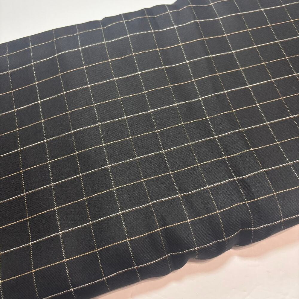 Calvino Vitale Italy 100% Wool Windowpane Suiting Fabric 60" Wide 5.75 Yds